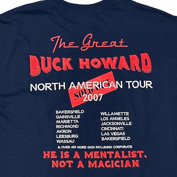 The GREAT BUCK HOWARD Shirt 2008 MoviePromo Tee NEW LARGE TomHanks JohnMalkovich - Picture 4 of 5